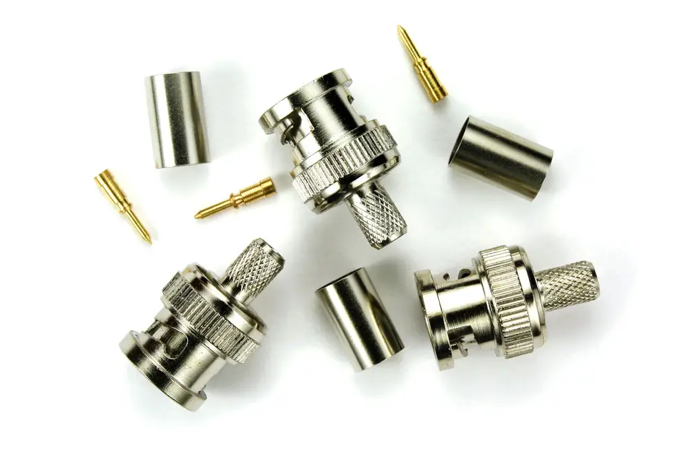 BNC connectors for crimping