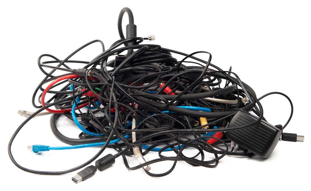 Overmolded computer cables