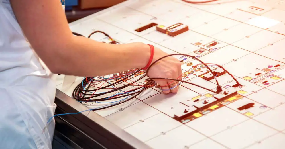 Car wire harness on test board